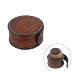 Hộp đựng tiền xu đơn bằng da mộc mạc